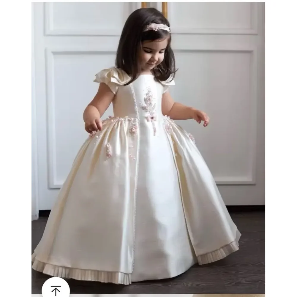 Customized Cute Baby Flower Girl Dresses Children Birthday Party Ball Gown платье для девочки 2025