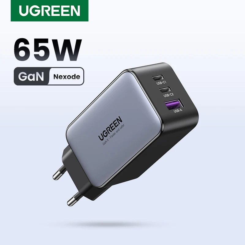 UGREEN 65W GaN Quick Charge 4.0 3.0 Loại C PD Củ Sạc USB Dành Cho iPhone 12 13 Pro Max bộ Sạc Nhanh Dành Cho Laptop PD Sạc