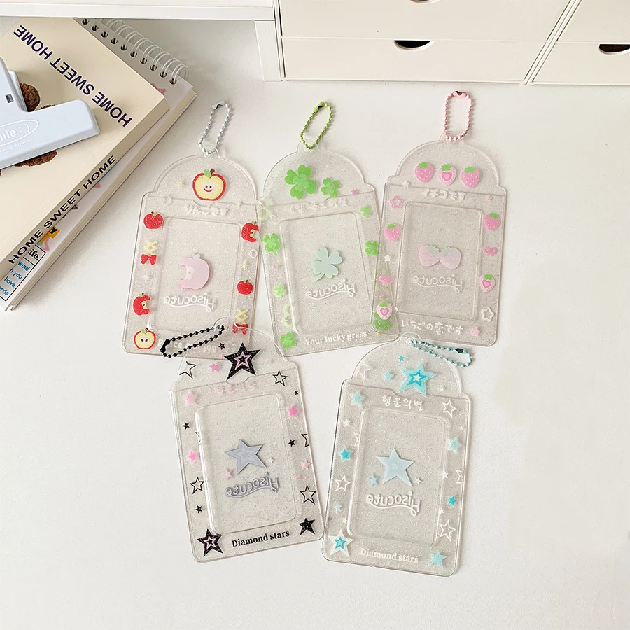 Kpop Fotokartenhalter Schlüsselanhänger Y2K Fotokartenhalter Kpop Charm Halter Kawaii Fotokarten Schlüsselanhänger