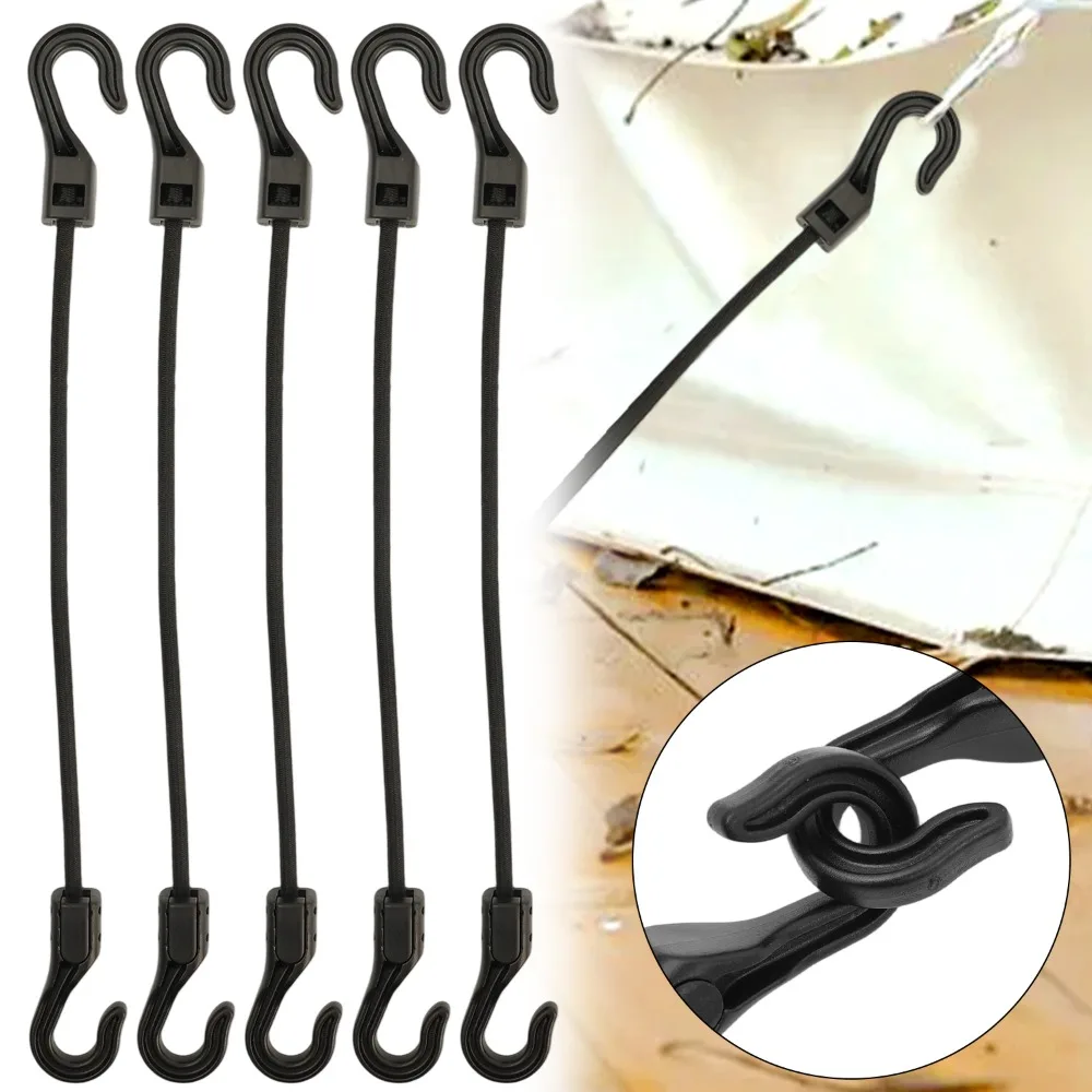 20/1pcs 32cm Strechable Bungee Cord with Hook Versatile Elastic Rubber Rope Cycling Luggage Binding Ropes Camping Accessories