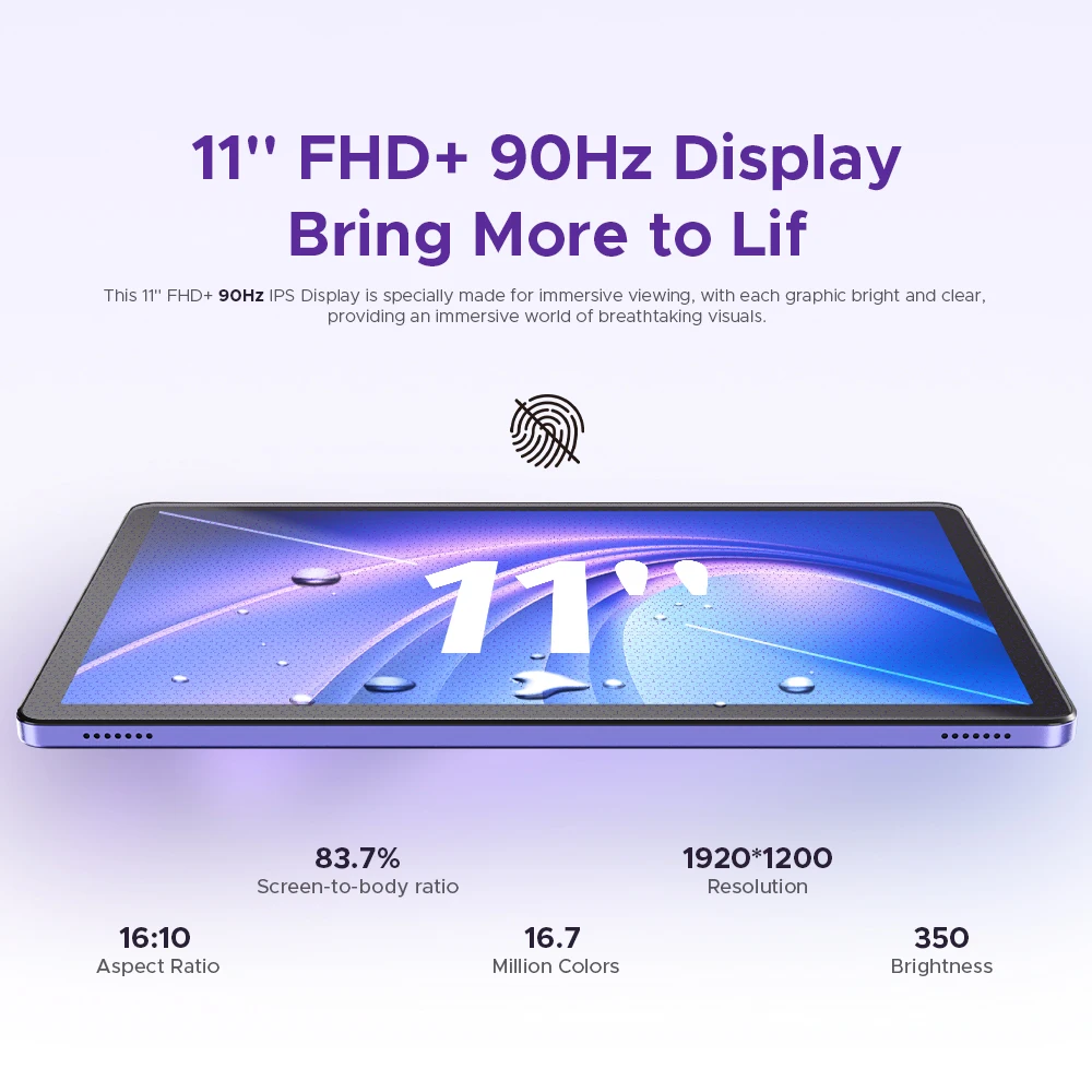 【Brand+】Doogee Tab G6+ 2 in 1 Tablet Pc Android 15 Gemini Ai Dual Speakers 8000Mah Battery 32Gb(8+24) Ram 256Gb Rom L1 4g Lte