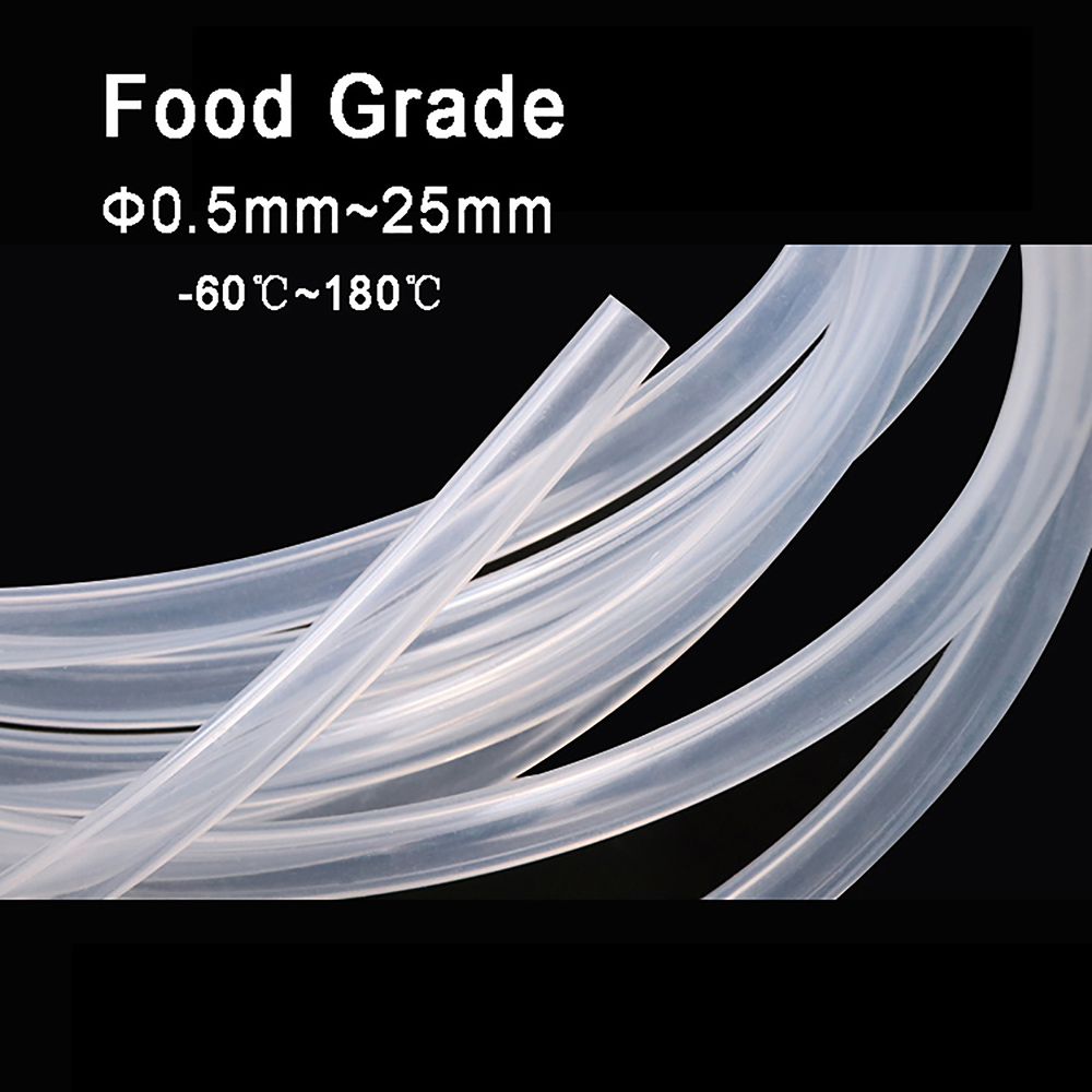 クリア透明食品安全シリコーンチューブホースパイプ水族館ポンプソフトチューブ柔軟なビール/ドリンク/ミルク/水 0.5 ミリメートル〜 25 ミリメートル ID