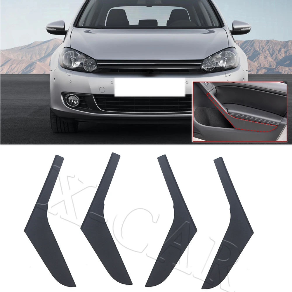 Embellecedor de cubierta de manija izquierda y derecha para puerta Interior de coche, color negro, para VW Golf 6 MK6 2009 2010 2011 2012 2013 5K 4868039 Un 5K 4868040 A