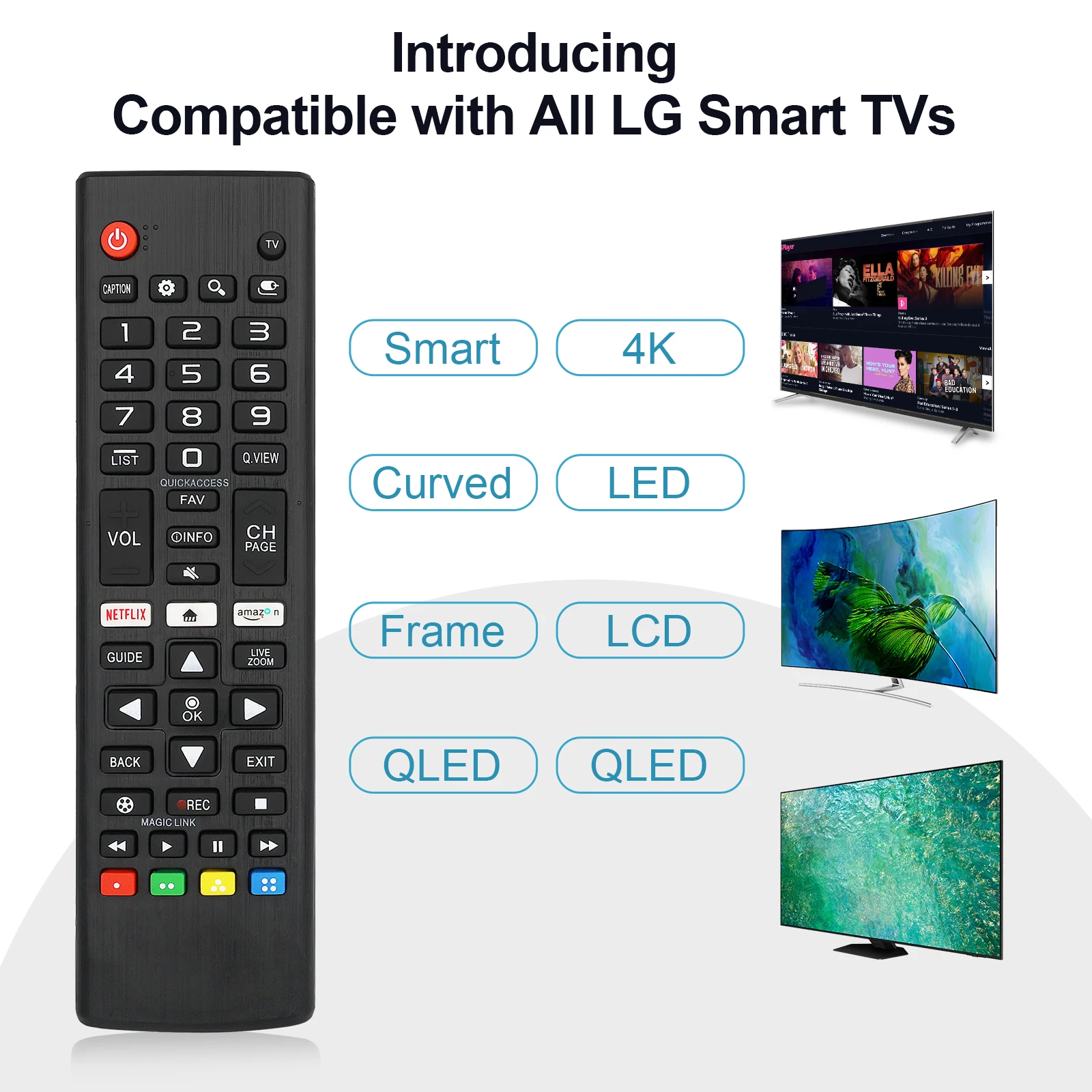 Controle remoto universal para todos os L-G Oled 3D Thinq Lcd, Led, Oled Smart Tvs para Akb 75095307     Akb 75375604     Akb 74915313
