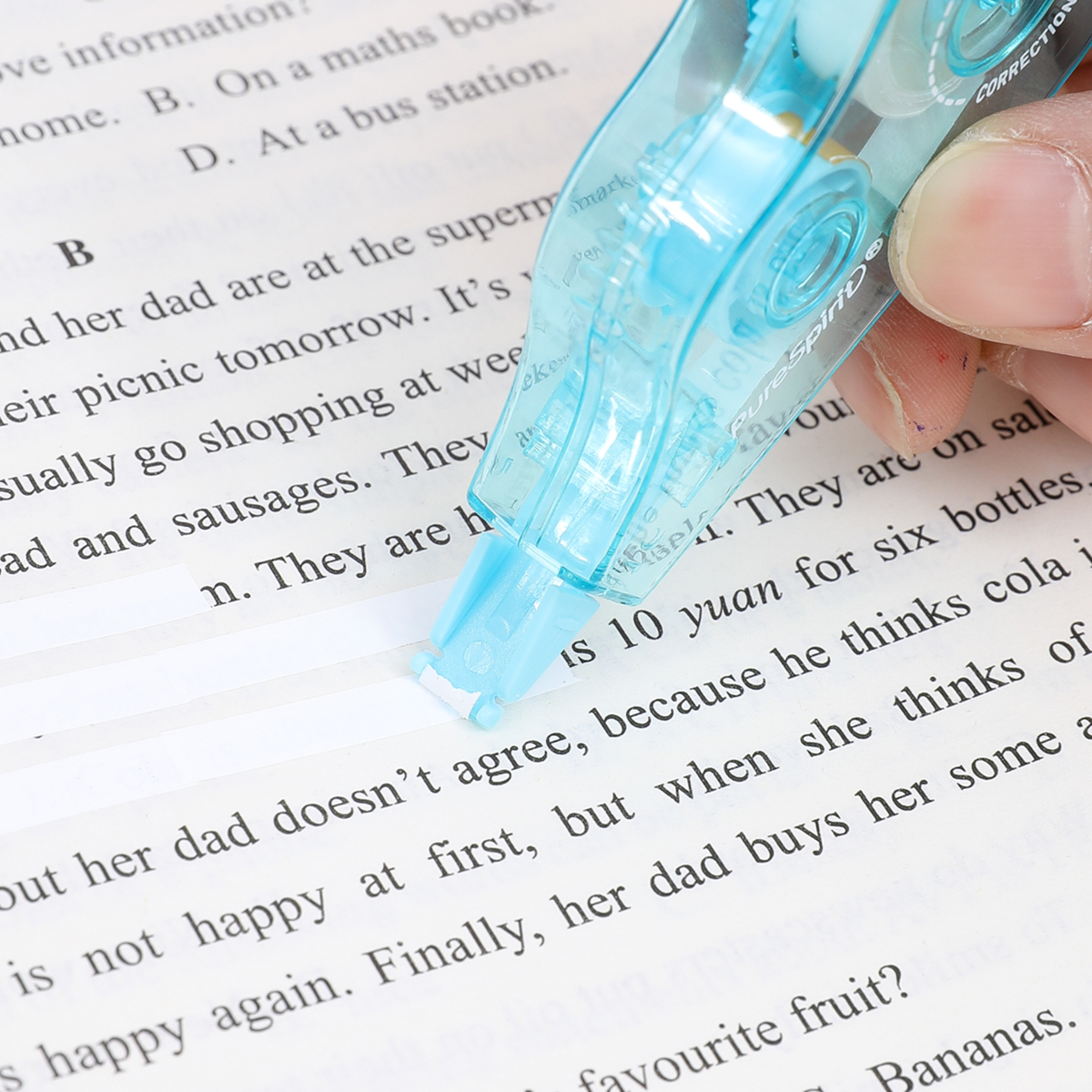 4/12pcs 13.1 Ft  Correction Tape Tear-Resistant Tape Bulk for School, Office, Note Taking, Journal(Tape Width 0.16in)