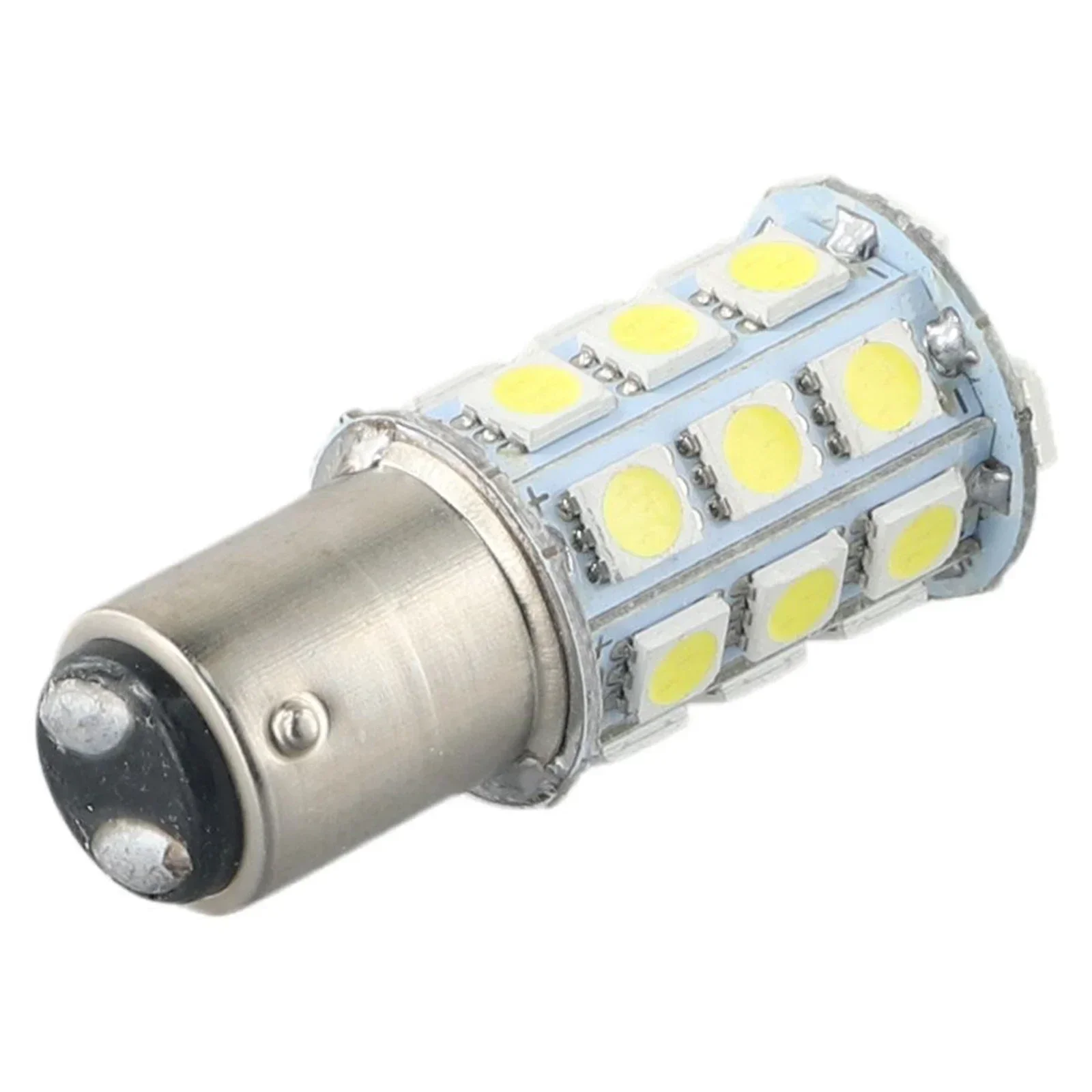 1Pcs White 27-SMD BA15D Cabin Marine Boat LED Inner Lights Bulbs 1004 1076 1142 Interior Lights Rear Brake Lights Common Lights