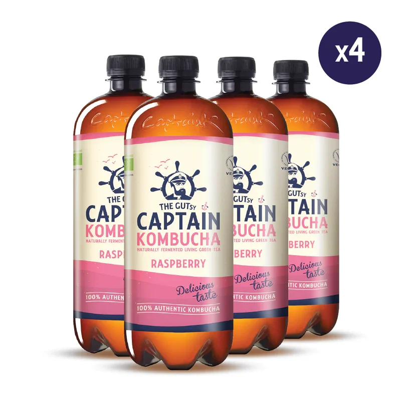 Packs 4x Bebida Té Bio, Varios Sabores, 400ml - CAPTAIN KOMBUCHA