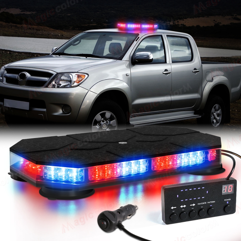 42 LED Car Roof Top Strobe Lights Emergency Warning Safety Beacon Magnetic Mount For Truck Ambulance Snow Plow police lights bli