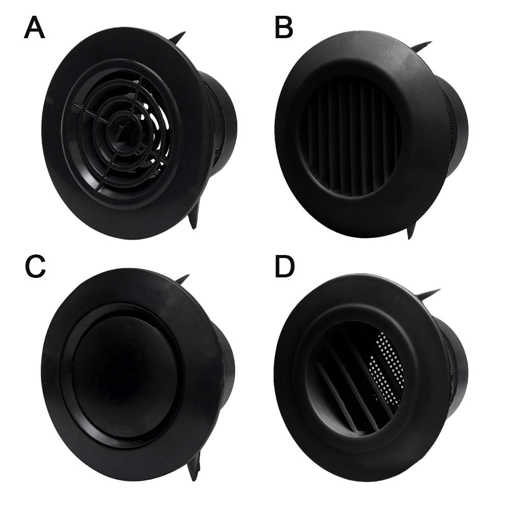 Решетки вентиляционные круглые черные, 75/100/150 мм