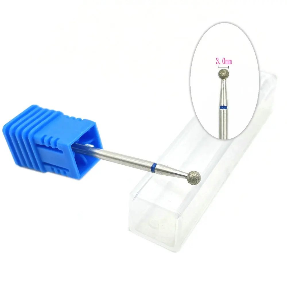 เพชรเจาะเล็บเครื่องตัดสําหรับเล็บโรตารี่ Bits Cuticle อุปกรณ์ทําความสะอาดทันตกรรมเพชร Burs 1 PC 2.35mm Shank