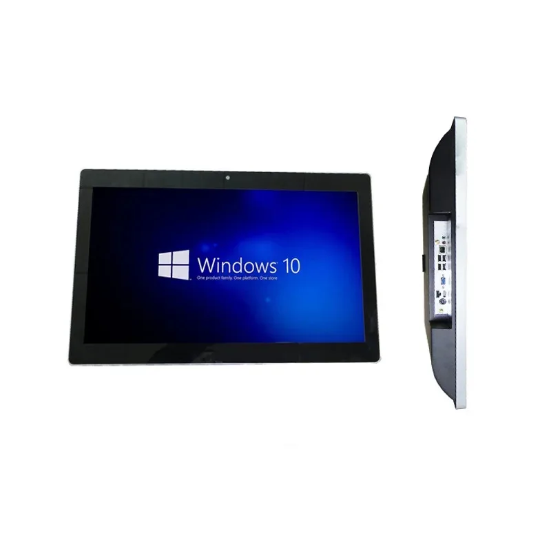 Ordenador táctil de Control Industrial con bisel ultraestrecho integrado de 24 ", PC todo en uno, adecuado para pantalla Industrial integrada de escritorio