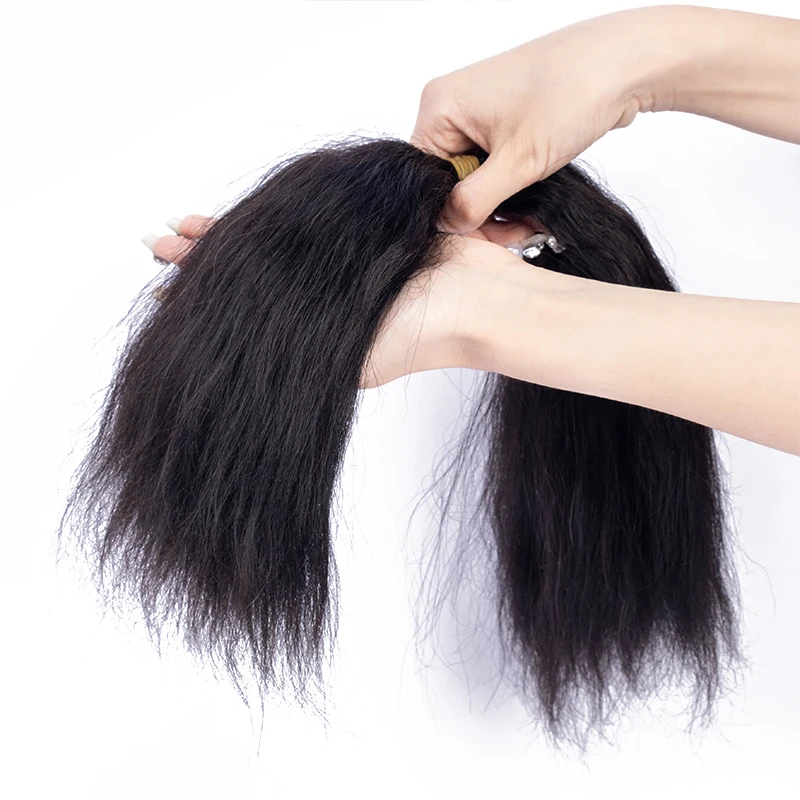Pacotes De Trança De Cabelo Humano, Extensões De Cabelo, Bulk Bundles para Trançar Caixa, Molhado e Ondulado, Microclocks