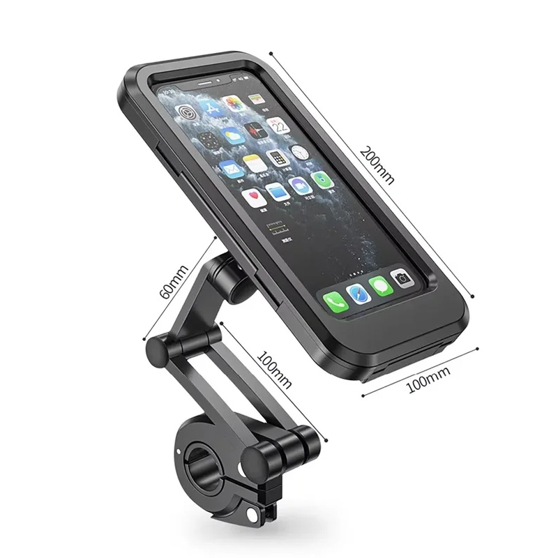 Nieuwe verstelbare intrekbare fietstelefoonhouder 360° °   Roterende waterdichte anti-shock fiets motorfiets telefoonhouder touchscreen beugel