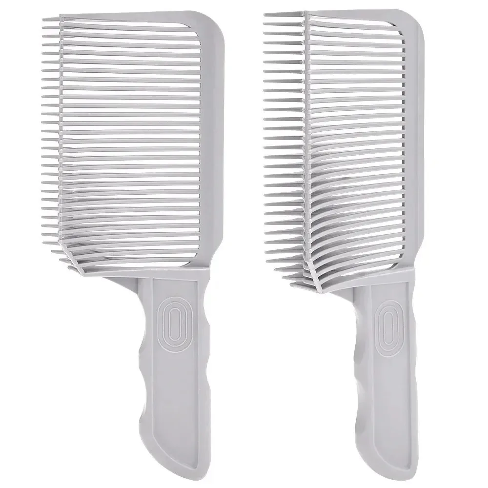 【Vendas quentes】 Novo pente clipper estilo masculino pente de cabelo plano curvo em forma de v pente de barbeiro posicionamento gradiente desembaraçar cabelo magia