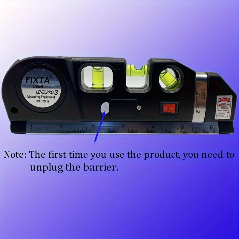 Multipurpose Laser Level Kit Easy to Use Laser Level Line Tool  Standard Cross Line Lase 8 Feet Measure Tape Ruler