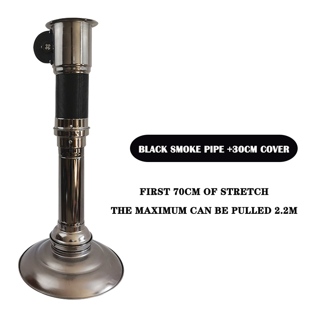Barbecue Smoking Hood Chimney Telescopic Smoke Exhaust Ventilation Pipe Barbecue Grill Equipment