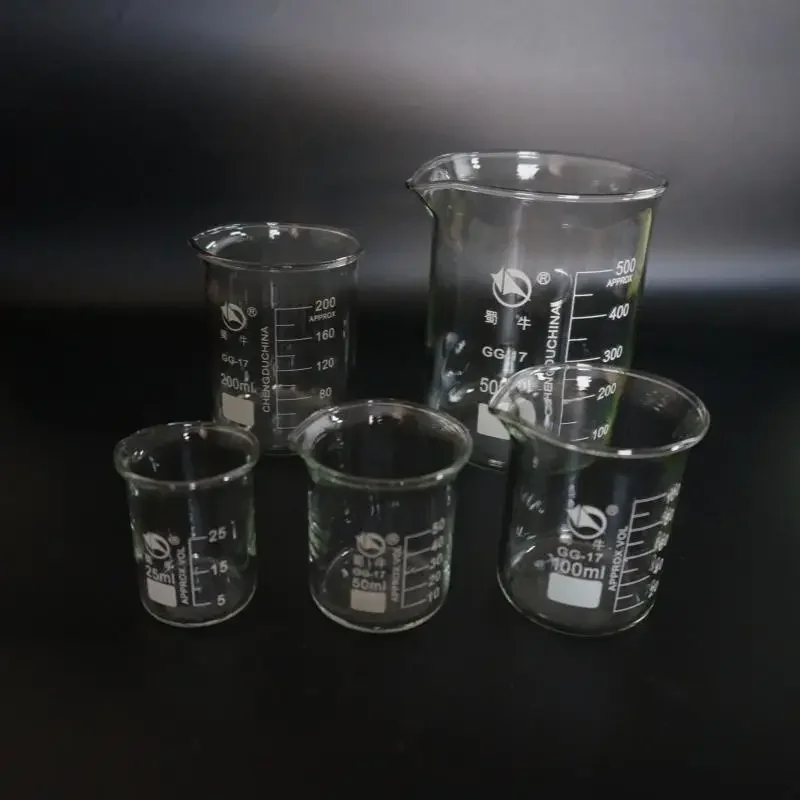 1set Lab Borosilicate GLass Beaker All Sizes Chemical Experiment Laboratory Equipment All Sizes