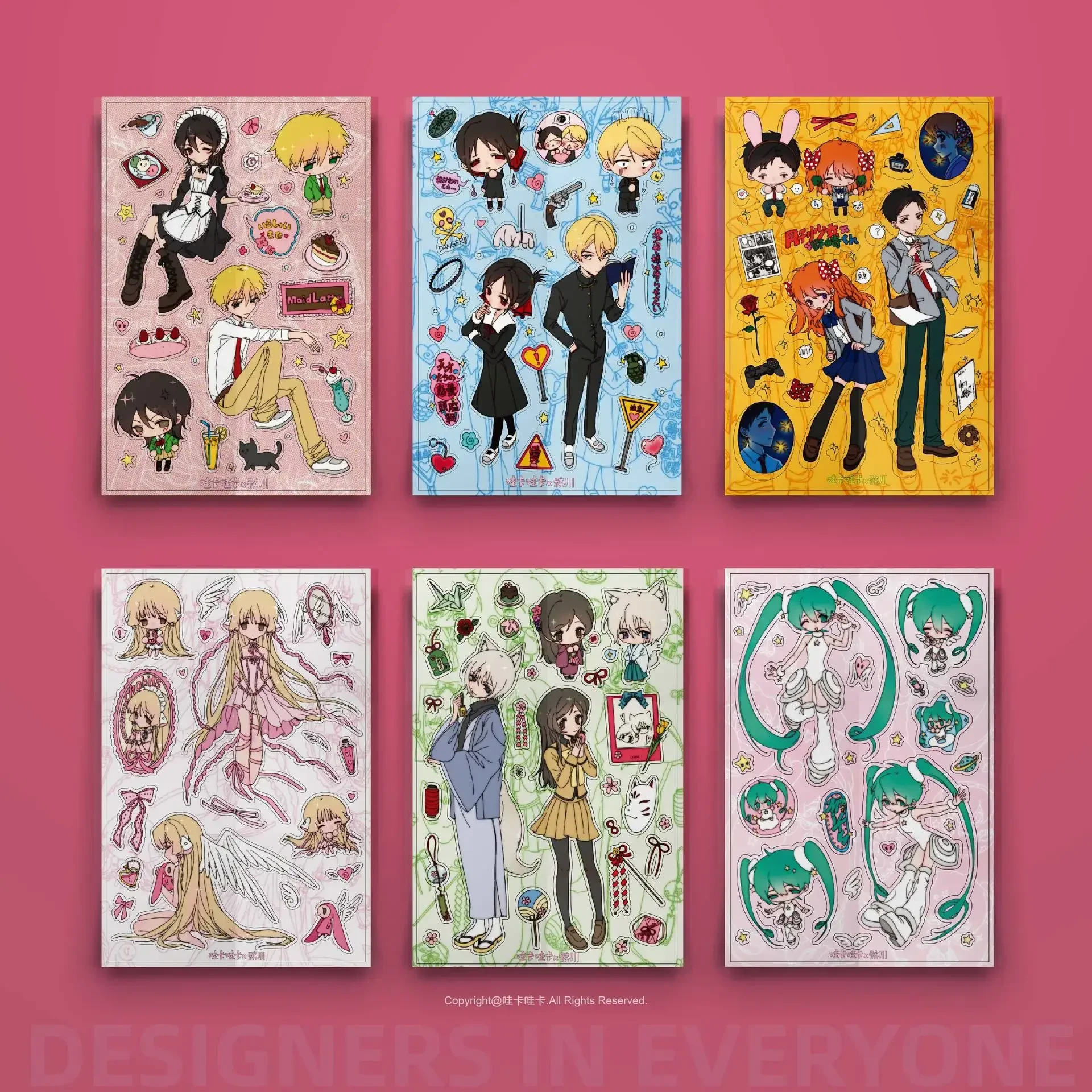 Manual de corazón femenino, pegatina de personaje, pegatina de corte creativa, Material de manual Diy, Guka