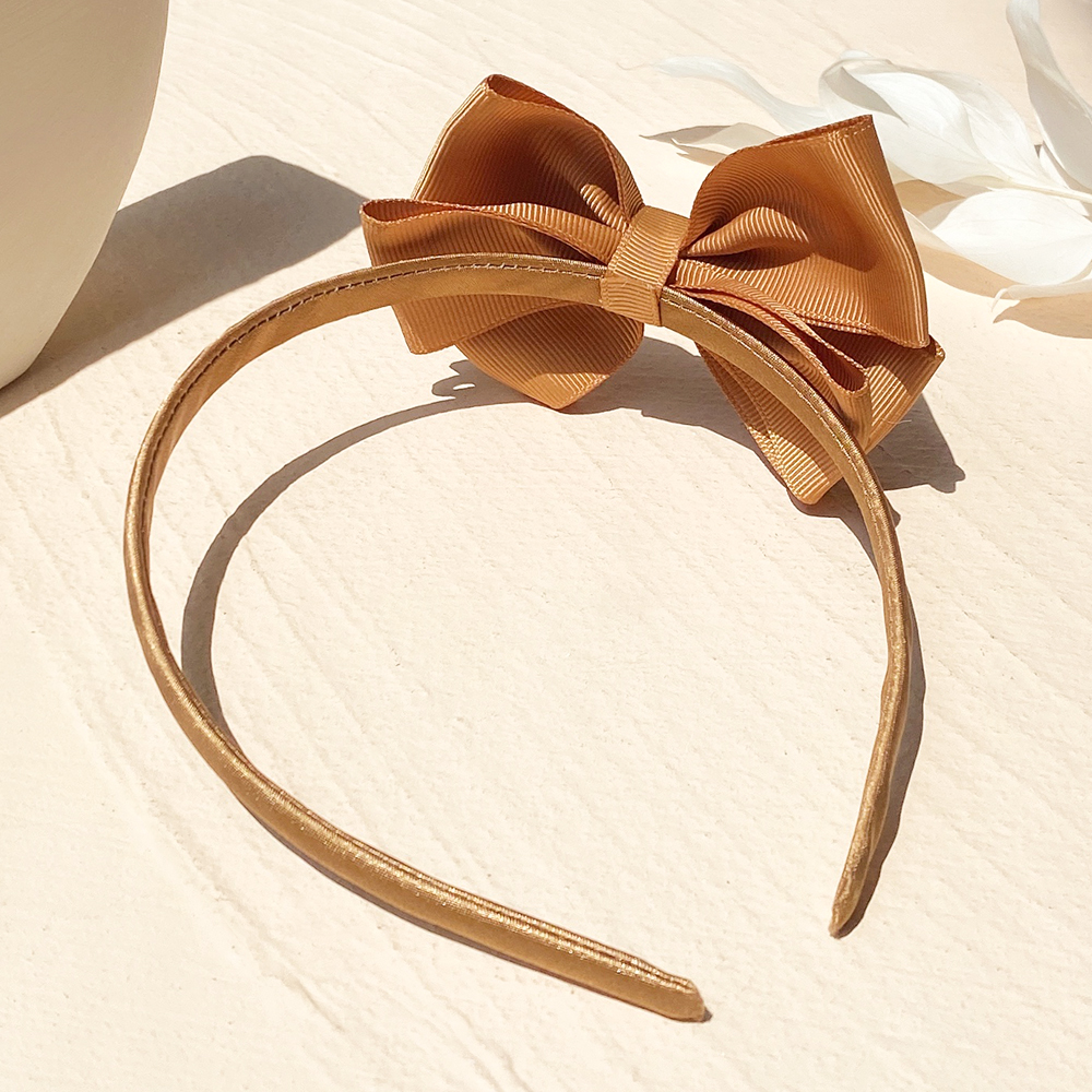 1 pieza de cinta hecha a mano, diademas con lazo para el pelo para niñas, 20 colores, bonito lazo, diadema sólida, accesorios para el cabello de bebé