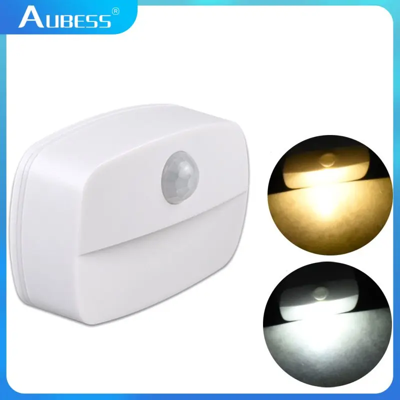 Aubess-MINI luces LED nocturnas, Sensor automático de movimiento PIR inalámbrico, múltiples escenas, pasillo, armario, escalera, lámparas de habitación, estantería de inodoro