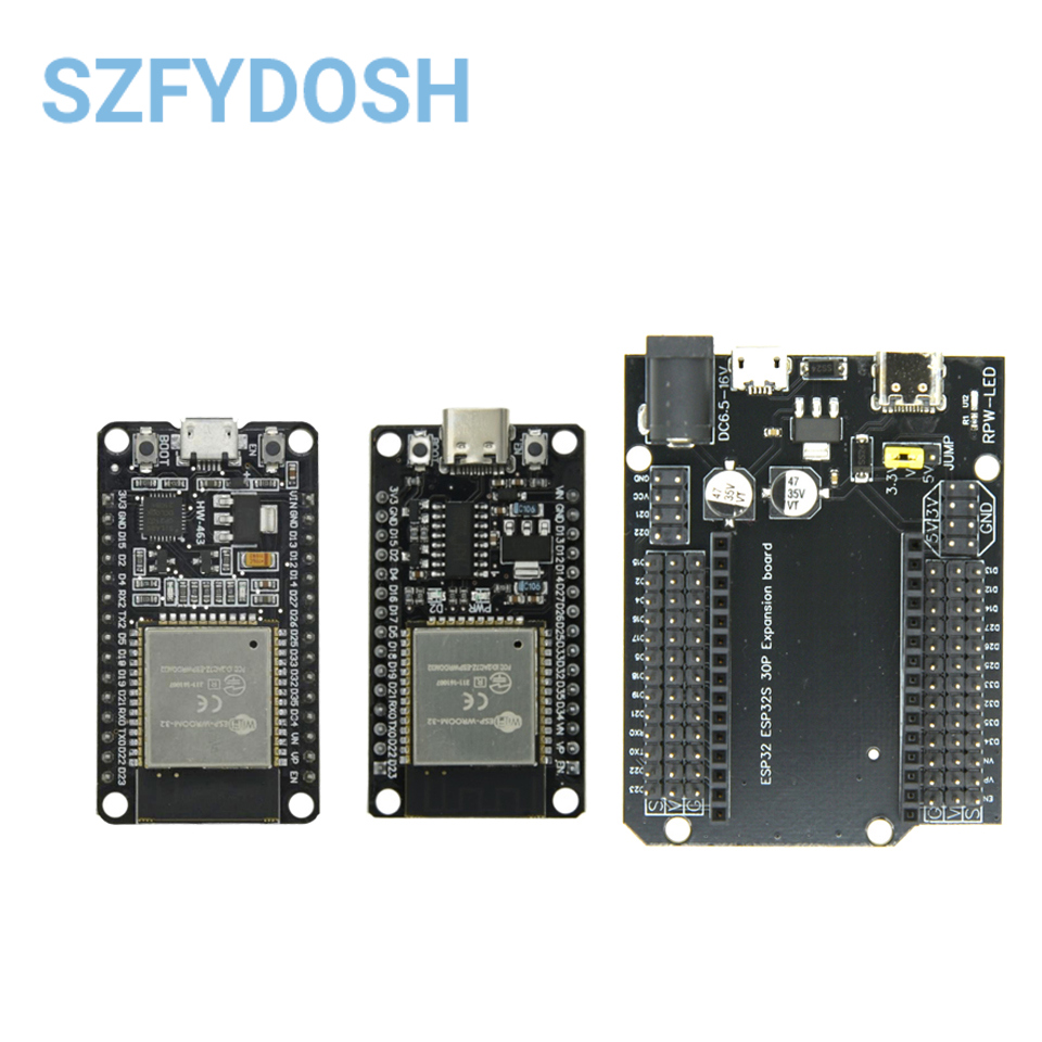 Placa de desenvolvimento esp32 ch340c wifi + bluetooth ultra-baixa potência dual core ESP32-DevKitC-32 ESP-WROOM-32 placa de expansão