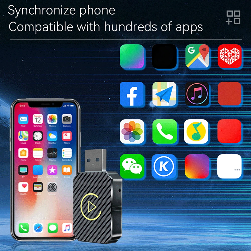 Neuer 2-in-1 Wireless CarPlay Android Auto Wireless Adapter WiFi BT5.0 Smart Dongle Plug and Play Wireless Mini Box Fast Connect