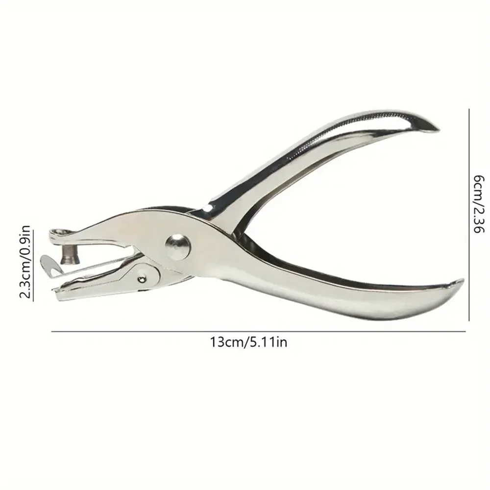 1PC Hand Held Metal Stationery Round Hole Diameter 6mm Hole Punch Pliers Hole Punch Paper Hole Punch Boxed Single Hole Punch
