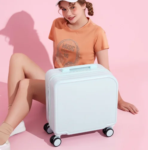 Belbello bagagem infantil pequeno e leve, mini código, mala de viagem para crianças, avião pequeno, mala de embarque