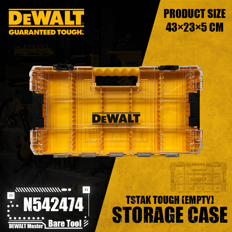 เดวอลท์ เอ็น 542474   DT70839 ขนาดใหญ่ Tough Case Empty ไขควง ชิ้นส่วนกล่องเก็บอุปกรณ์เครื่องมือไฟฟ้า
