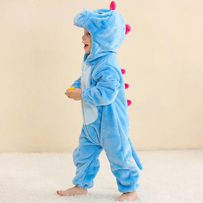 MICHLEY 冬ベビーロンパースフード付きフランネルコスプレ幼児幼児服全体的なボディスーツジャンプスーツ衣装子供のための女の子男の子