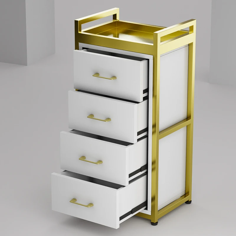 Carrello di supporto per manicure Mobili per salone Carrello per uso domestico professionale Servire alimenti Rulli per parrucchiere Vassoio di bellezza mobile con rotolamento