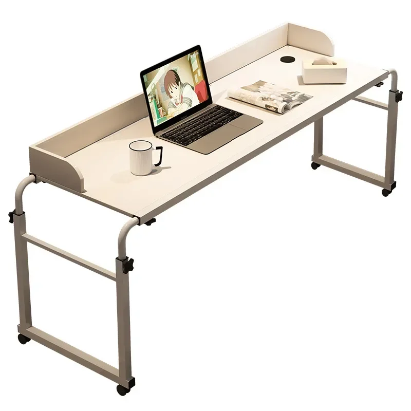 Double Desktop Laptop Table On Bed Mobile Adjustable Straddle Bed Lazy Table Care Table