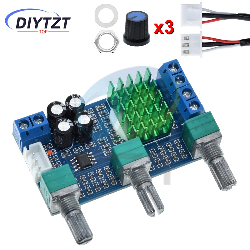 DIYTZT XH-M567 TPA3116 D2 Dual-channel Stereo High Power Digital Audio Power Amplifier Board Audio Power Amplifier Board 80W*2