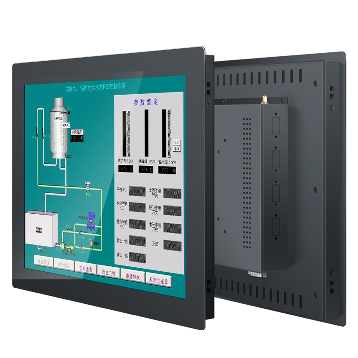 17 19 Computer touch industriale da 21,5 pollici tutto in uno pannello pc con pannello touch screen resistivo pc wifi integrato com win10 pro