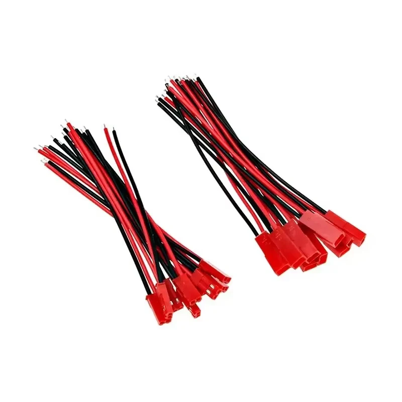 10 ペア 22 AWG JST プラグコネクタ 2 ピンオスメスプラグコネクタケーブルワイヤー LED ランプストリップ RC おもちゃバッテリーアダプター 10 センチメートル