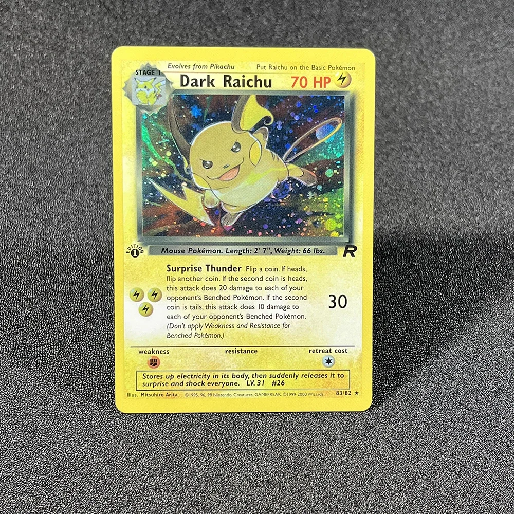 Pokémon Single Cards Classic Team Rocket Dark Charizard Dragonite Blastoise Rainbow Energy Customized Foil Card Collection PROXY