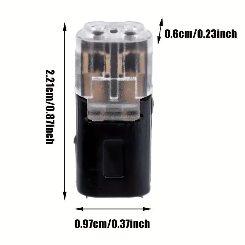 10/20/30/40/50Pcs Pluggable LED Wire Connectors, 2 Pin 2 Way Universal Compact Wire Terminals, No Wire-Stripping Required