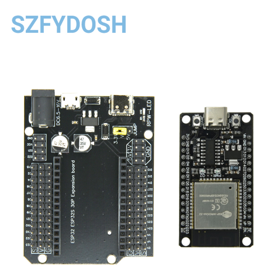 Placa de desarrollo ESP32 CH340C WiFi + Bluetooth Placa de expansión de doble núcleo de potencia ultrabaja ESP32-DevKitC-32 ESP-WROOM-32
