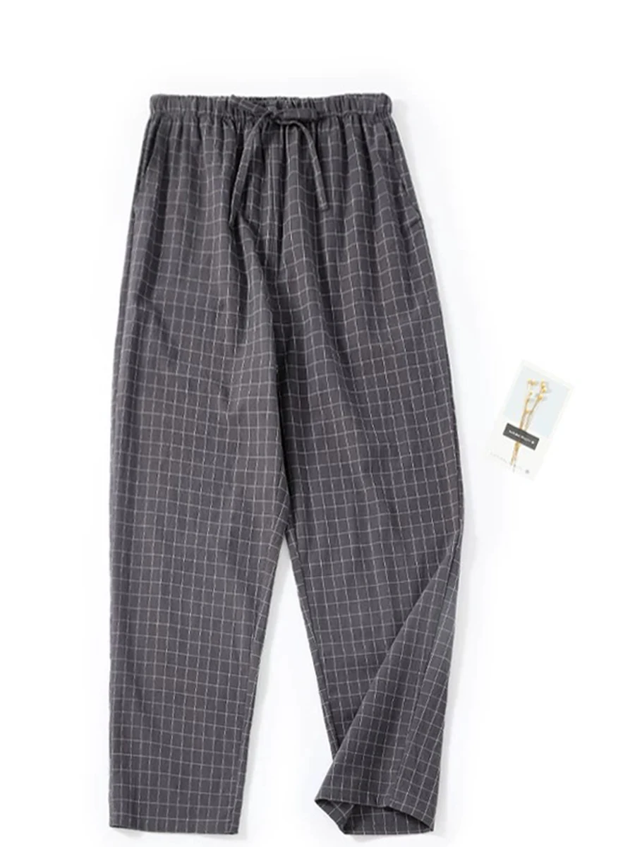 Men's Pajama Pants Spring and Autum Thin Trousers Loose Large Size Autum Casual Home Pants Single Trousers