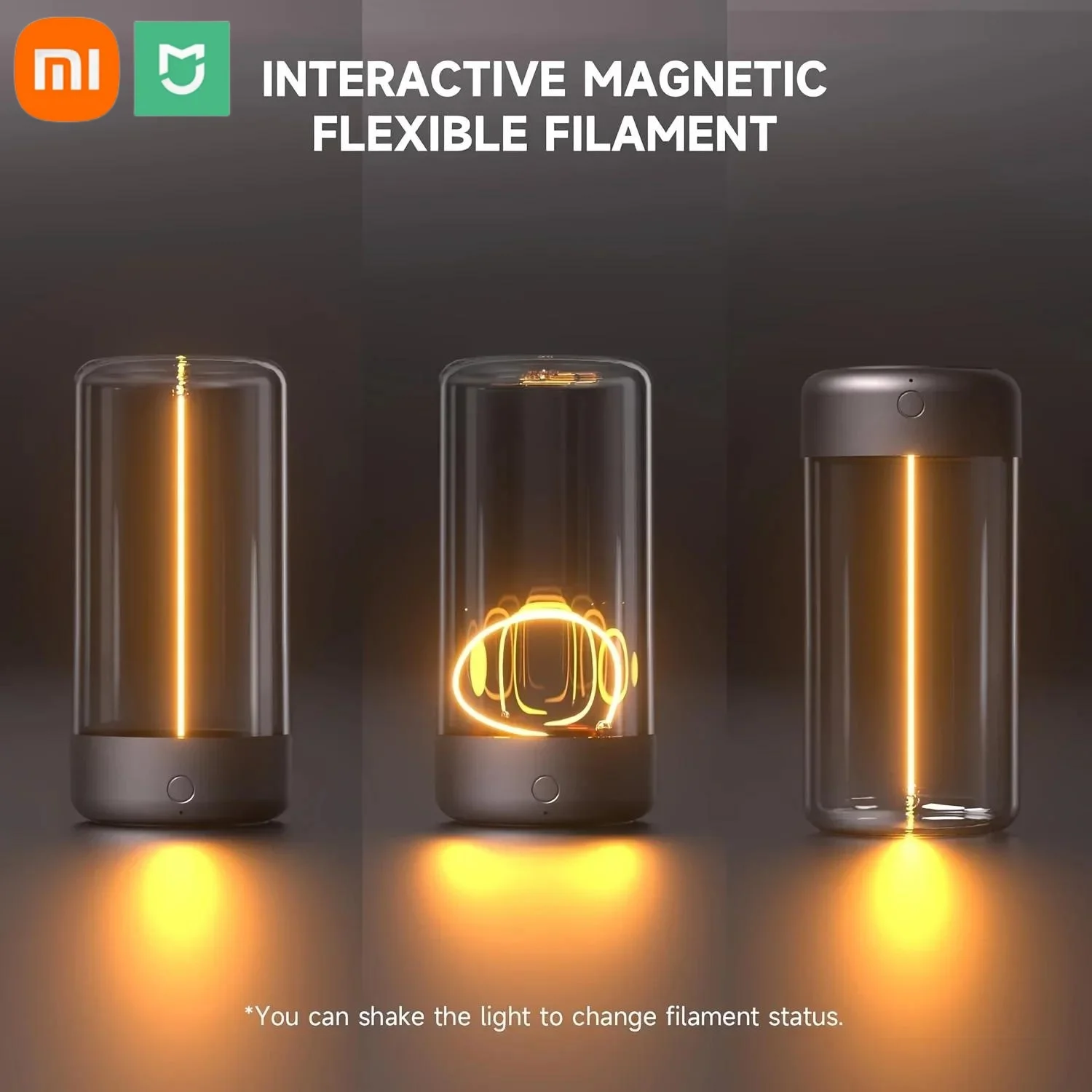 Xiaomi MIJIA Luz nocturna inalámbrica portátil Carga tipo C, función de protección ocular, adecuada para dormitorio familiar, luz LED para acampar