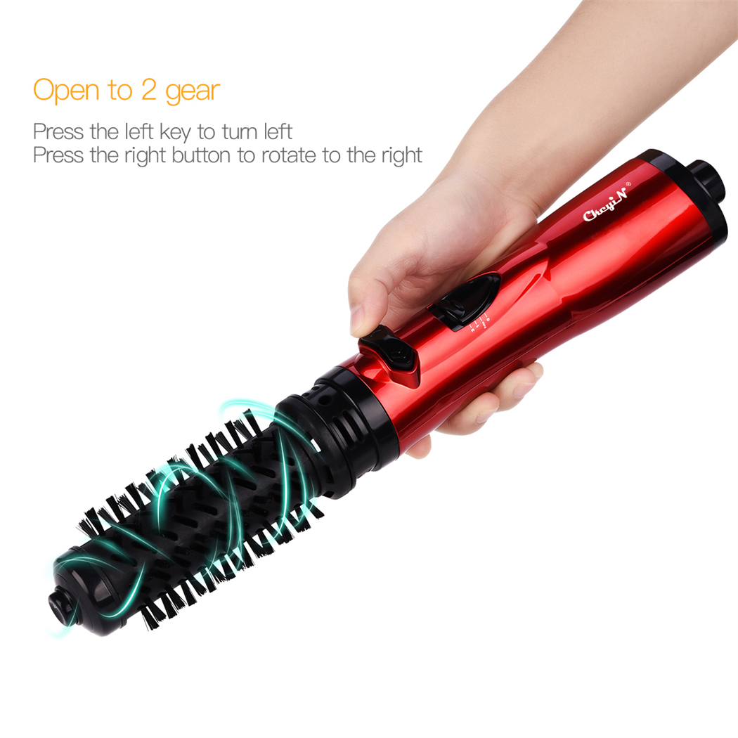 CkeyiN ヘアドライヤーブラシ 2 で 1 熱風スピンブラシカーリングストレートスタイリング自動回転イオンラウンドブロードライヤーボリュームマイザー