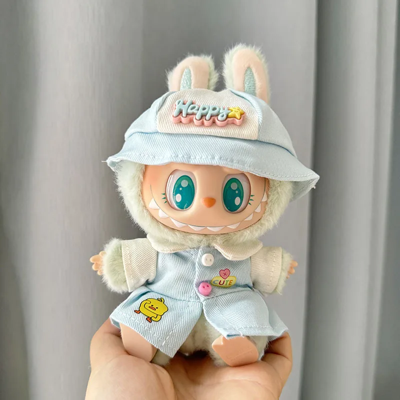 Mini Plüsch Puppe Kleidung Outfit Zubehör Für Korea Kpop Exo Labubu V1 V2 Idol Puppen Sitzen party kindergarten hut set Kleidung