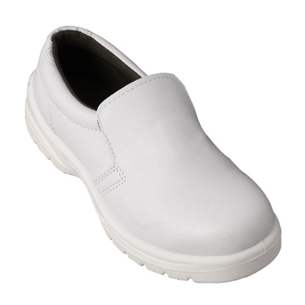 Dust-proof Anti-static Safety Shoes White Microfiber Mesh PU Sole Breathable Workshop Shoes Stahlkappe Secure Fire