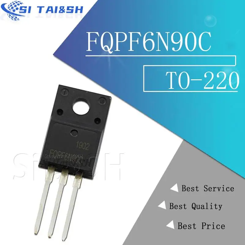 10 Uds FQPF6N90C F 6N90C FQPF6N90 F 6N90 sistema de datos