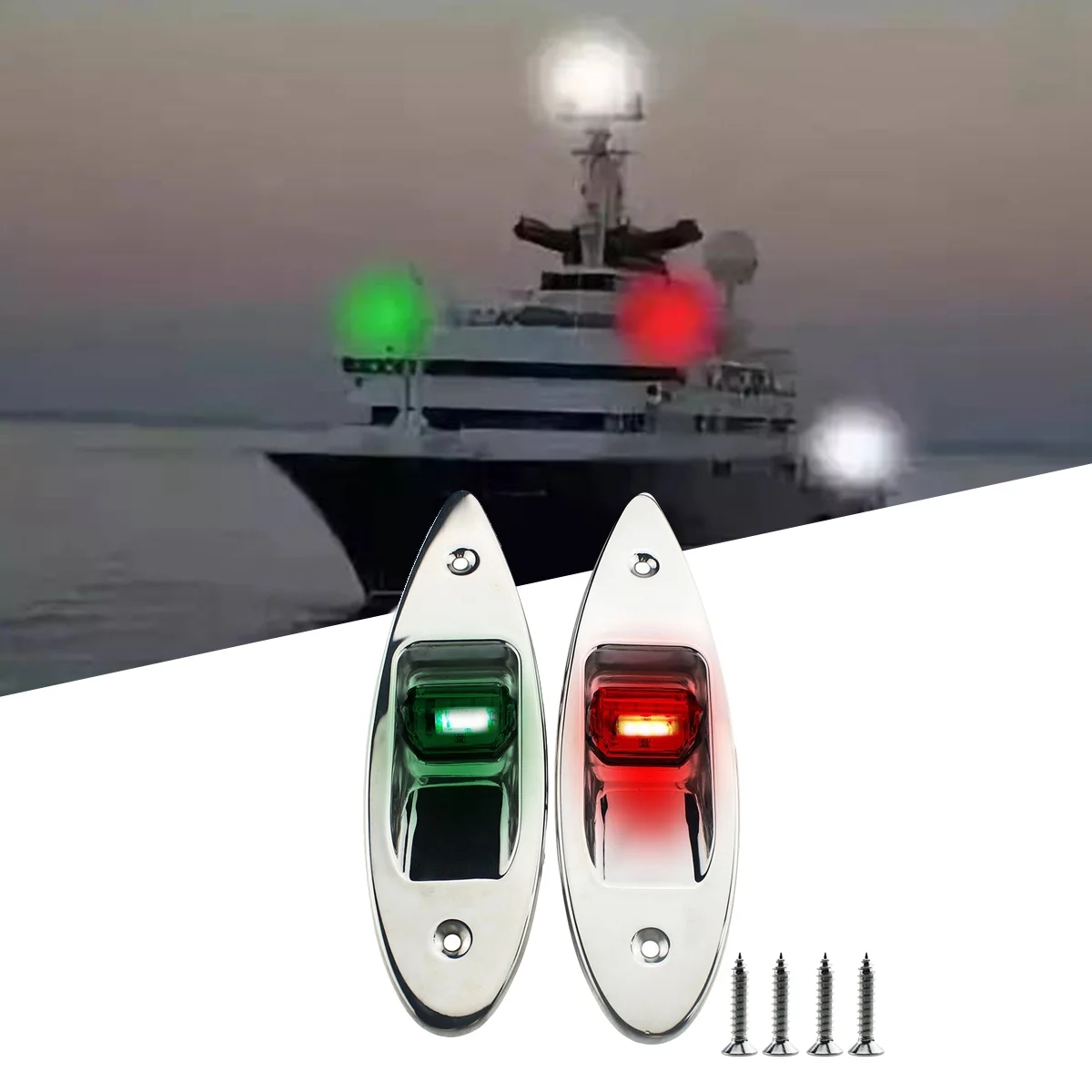 Feux de signalisation LED universels pour la navigation, fournitures pour bateaux, deux documents