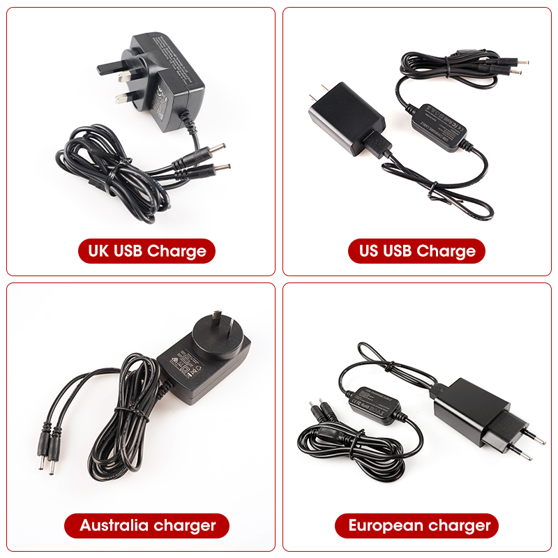 wiederaufladbares Batterieladegerät mit Batterien für beheizte Handschuhe, beheizte Socken, Heizjacke, USB-Ladegerät, 7,4 V, 2200 mAh-Batterie