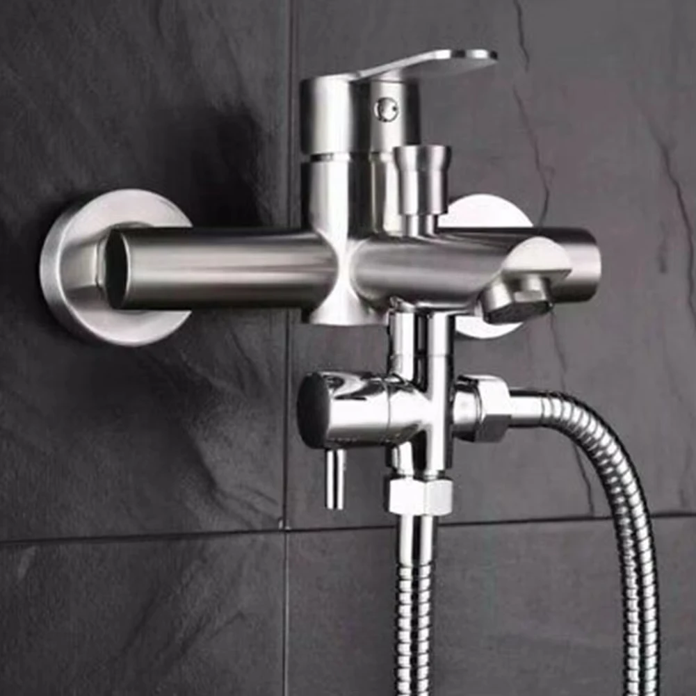 G1/2in 3 Way วาล์วเปลี่ยนทิศทาง T-Adapter Converter สําหรับฝักบัวทองเหลือง Water Tap Connector ก๊อกน้ําห้องน้ําเครื่องแยกน้ํา