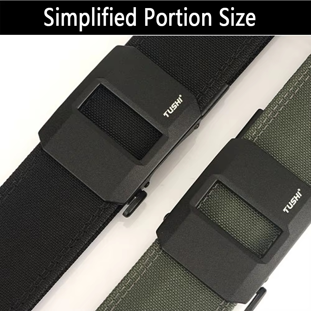 Marca TUSHI, cinturón de pistola colgante rápido de entrenamiento con hebilla automática reforzada de doble capa de 4,3 CM de ancho, nailon para hombre, ocio al aire libre