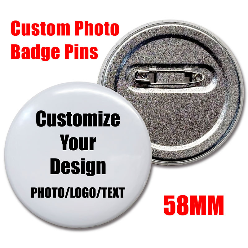 Diy emblemas redondos broches artesanais personalizados foto personalizada texto de escrita ou alfinetes gráficos acessórios presentes para crianças meninas
