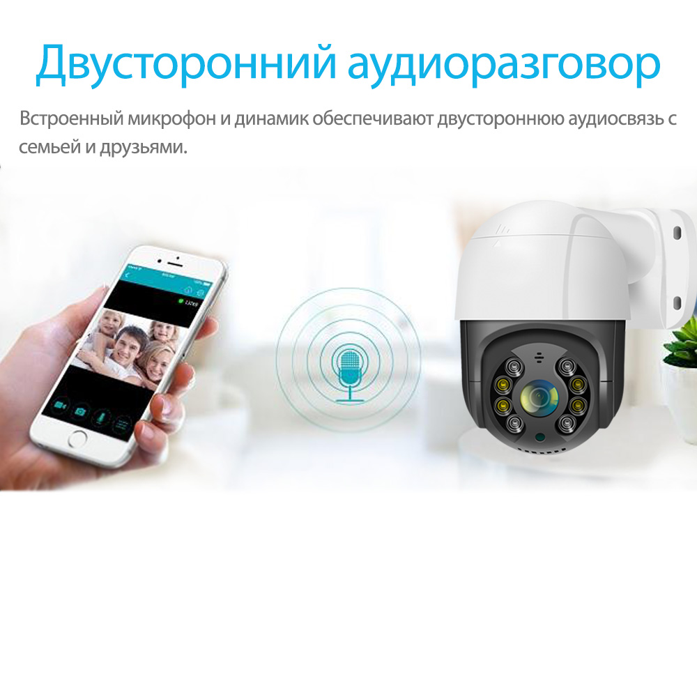 5MP 2.5'' POE PTZ Видео IP CCTV Видеонаблюдение Безопасность Сеть Камера Система 4X Цифровой ЗУМ Распознавание Лиц Наружная Водо